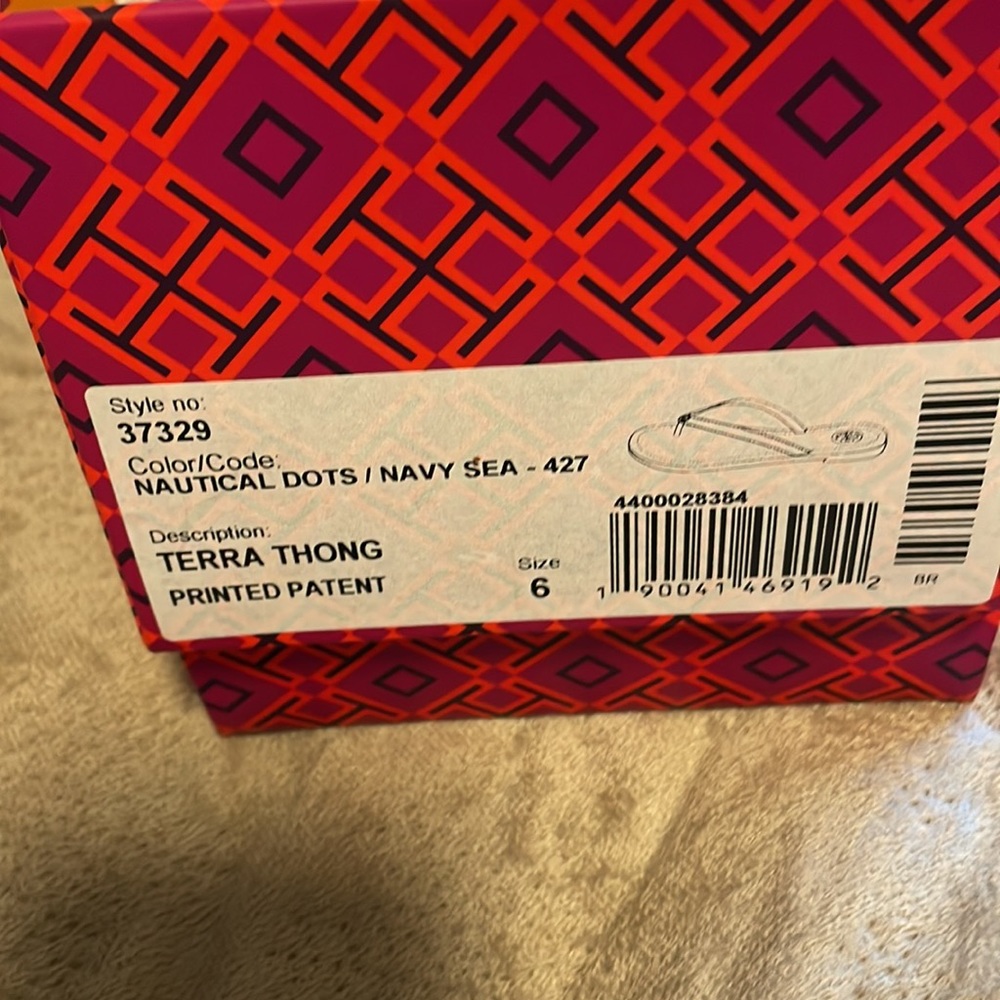 New unused tory burch nautical dots navy sea size 6 - Picture 4 of 4